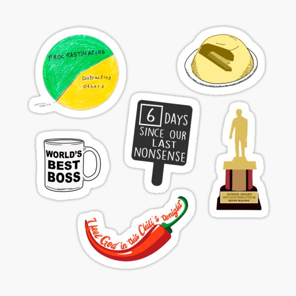 Item preview, The Office TV show cute sticker pack designed and sold by albsbubble.