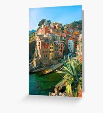 Italy. Cinque Terre - Canal side Greeting Card