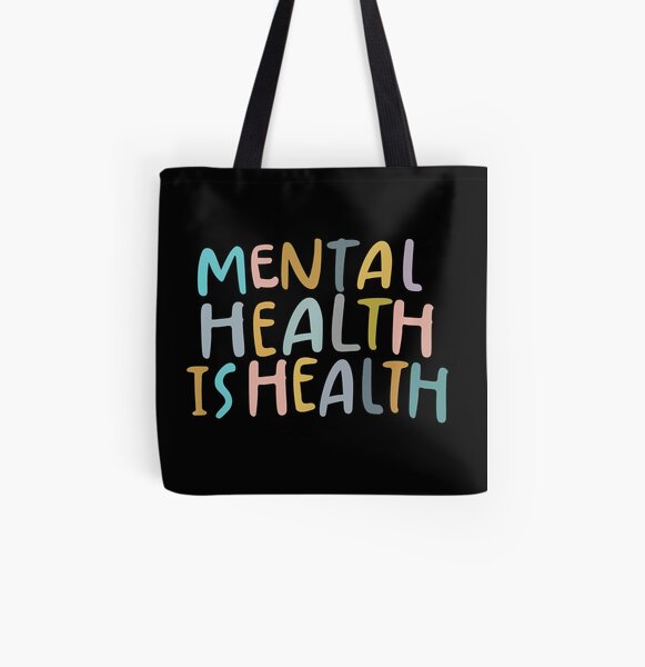 Stop Stigma Feminism Therapy Emotional Baggage Tote Bag: Therapist Gift Mental Health Recovery Mental Health Awareness