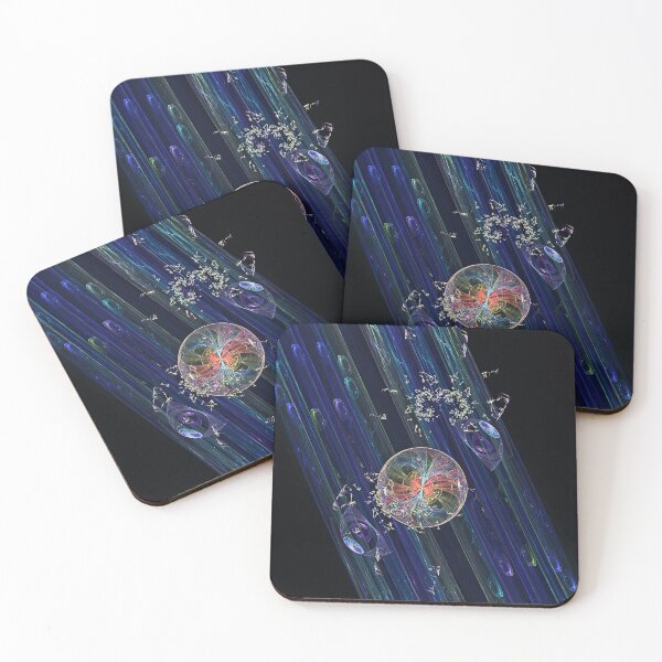 Item preview, Fractal Galaxy Orbs Midnight Blue designed and sold by IssyDesigns.
