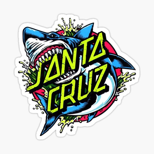 Santa cruz shark sticker Sticker