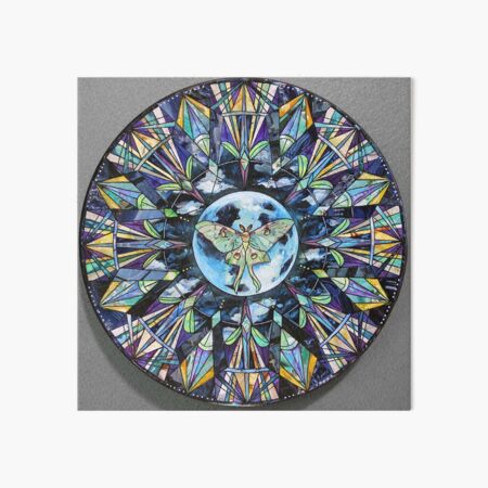 Luna Moth " Mandala Art Board Print