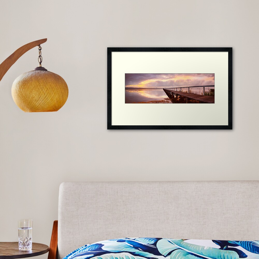 Long Jetty Sunset, New South Wales, Australia Framed Art Print