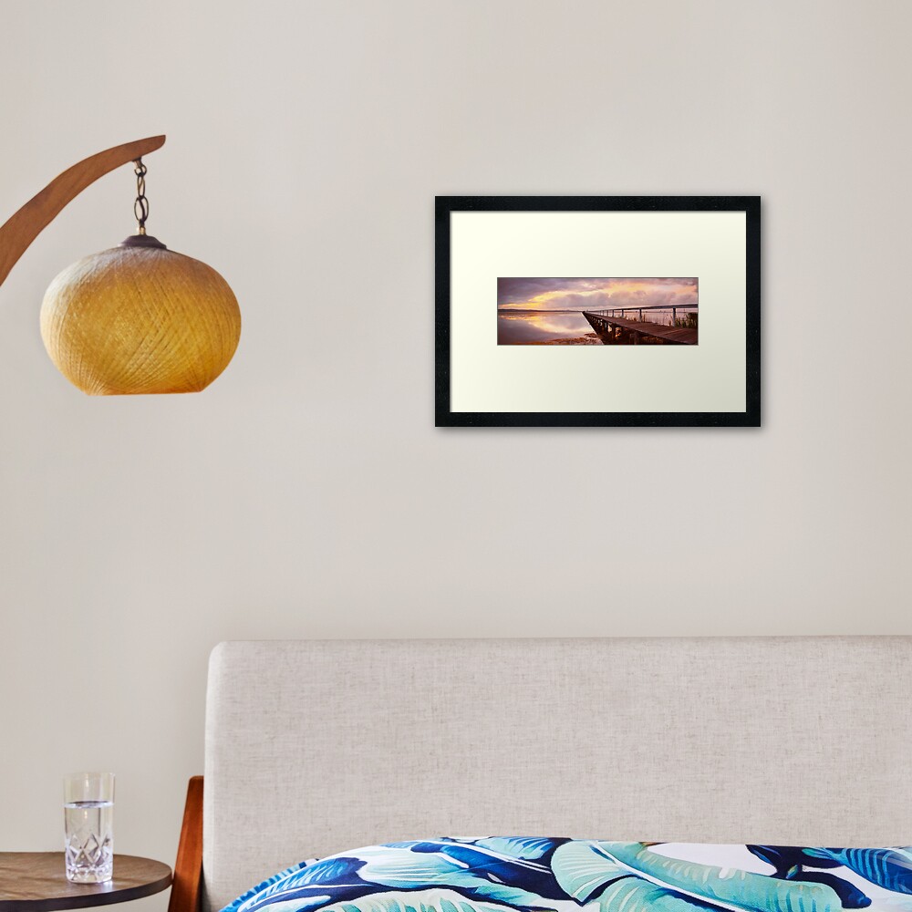 Long Jetty Sunset, New South Wales, Australia Framed Art Print