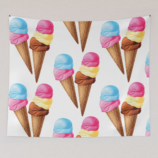 Item preview, strawberry chocolate vanilla ice cream cone clothes designed and sold by charmingthreads.