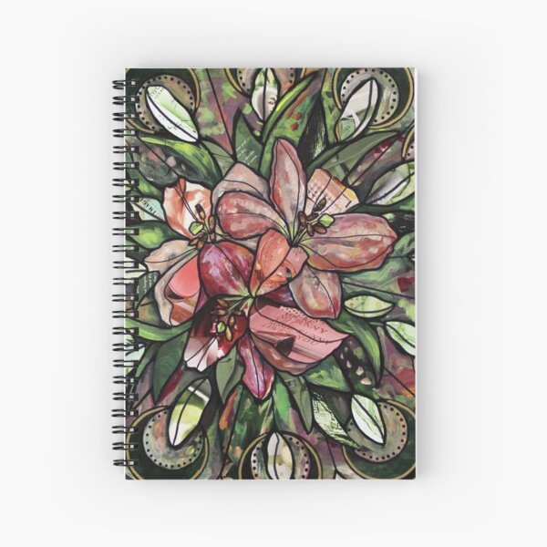 Lilly Floral Mandala Design Spiral Notebook
