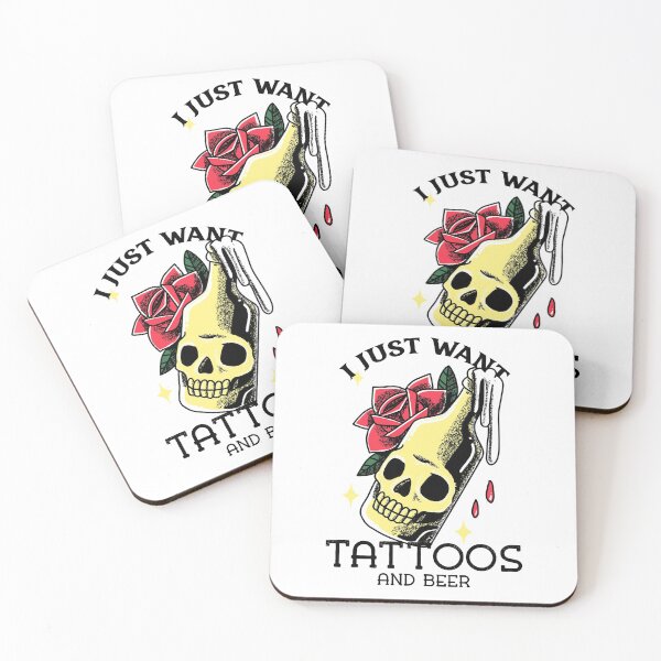 Item preview, I Just Want Tattoos and Beer designed and sold by ceverett98.