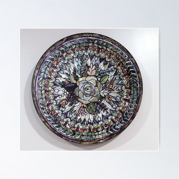 Succulent Mandala Poster