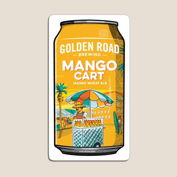 "Mango Cart Beer Can • Mango Wheat Ale " by tvandwine Redbubble