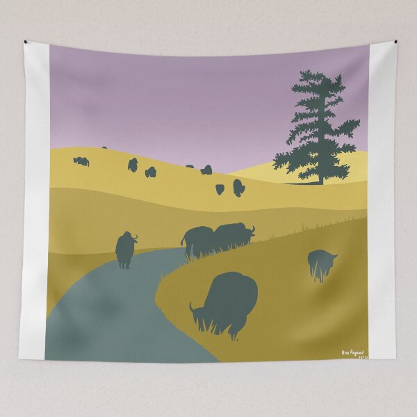 Item preview, National Bison Range Landscape designed and sold by nina-aagaard.