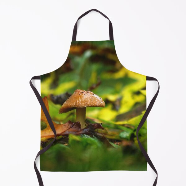Item preview, Tiny Brown Mushroom Among Fallen Leaves designed and sold by Nalinne Jones.