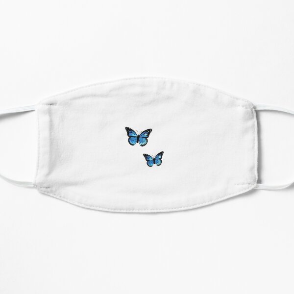 Aesthetic Blue Monarch Butterfly Design Mask By Neptuneneko Redbubble - blue butterfly roblox avatar aesthetic