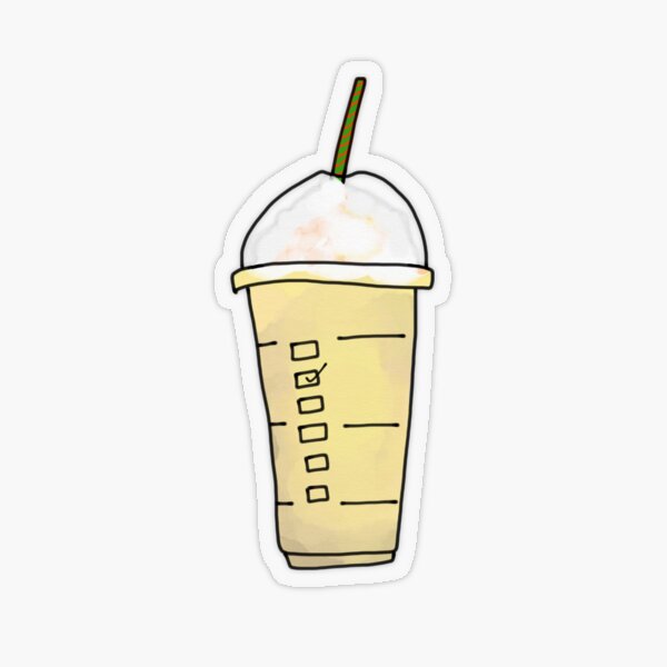 Drink iced coffee - clear cast decal