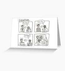 Castiel in Action Greeting Card
