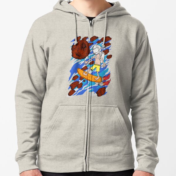 space surfer Zipped Hoodie