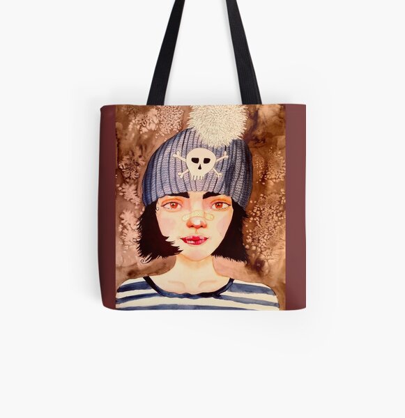 snowflake All Over Print Tote Bag