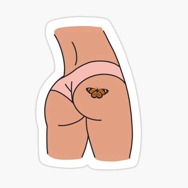 Girl with butterfly Sticker