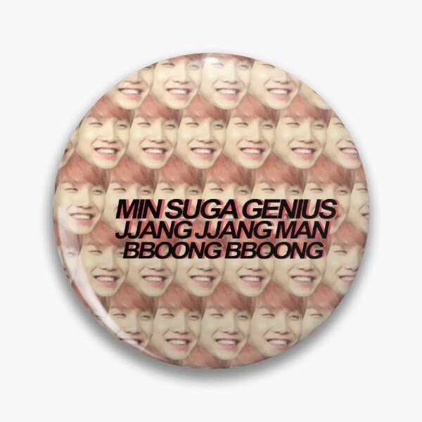 "MIN SUGA GENIUS JJANG JJANG MAN BBOONG BBOONG" - Suga - Filled Design Pin