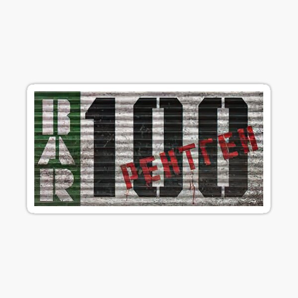 100 Rads Bar Sticker