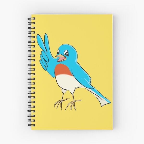 Item preview, Peace or Victory bluebird cartoon designed and sold by Emily Bickell.