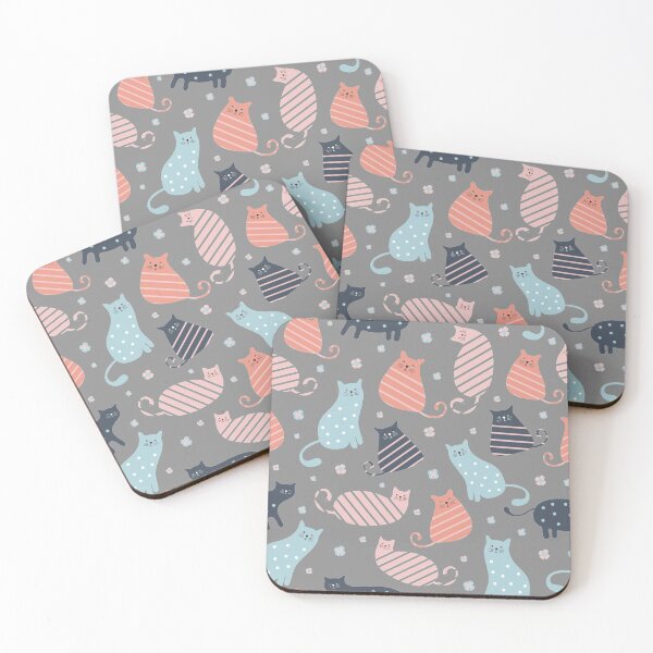 Item preview, Chubby Kitty Cats Cute Pretty Pattern designed and sold by acherriemae.