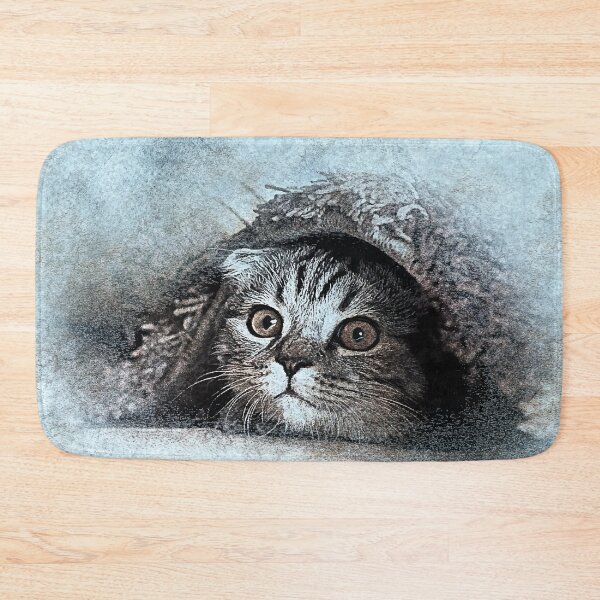 Item preview, Hiding Cat under a rag portrait  designed and sold by Iconique Space.