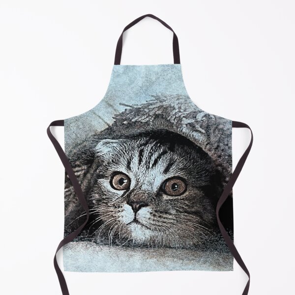Item preview, Hiding Cat under a rag portrait designed and sold by Iconique Space.