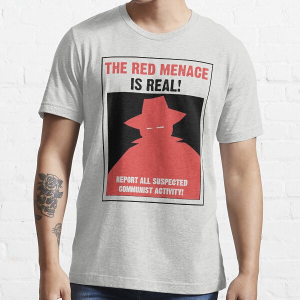 Vista previa del artículo con la obra «¡La amenaza roja es real!», diseñado y vendido por AmericaDesigns.
