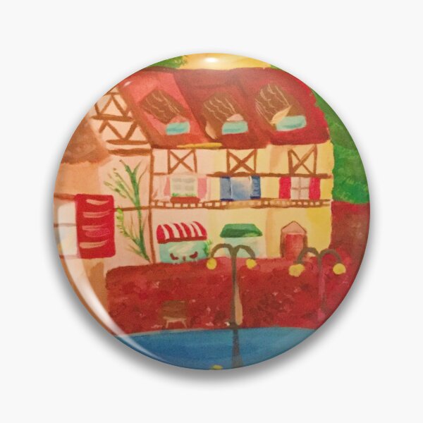 Item preview, Little Town by the Mountains painting designed and sold by asarsenova.