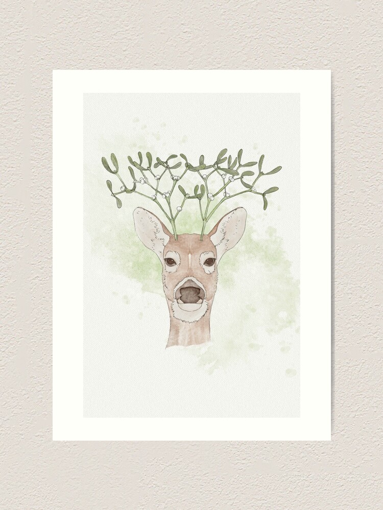 Alternate view of Mistle-Doe Art Print