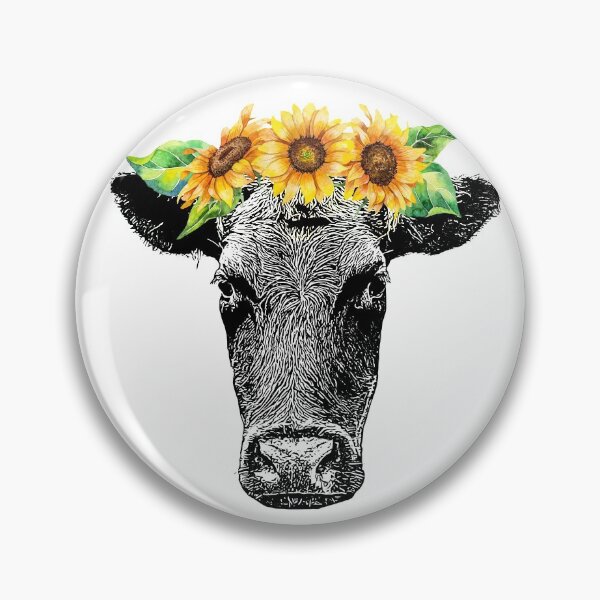 Item preview, Cow with Sunflower Crown designed and sold by ForgeGraphics.