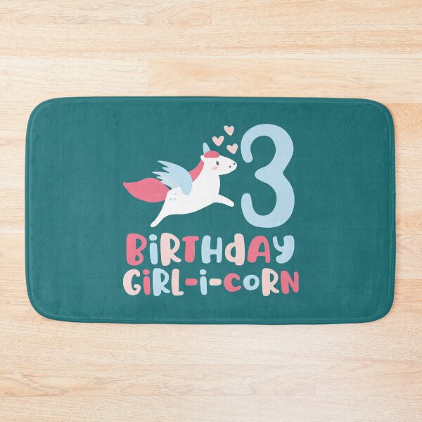 Item preview, Kids Birthday Girl-i-Corn Unicorn Alicorn Lovers Happy 3rd Bday graphic designed and sold by doodabobs.