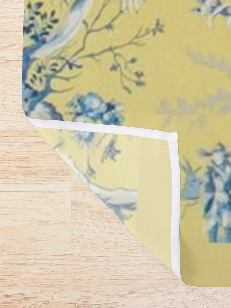 "Blue and Yellow Toile" Shower Curtain for Sale by incarnations Redbubble