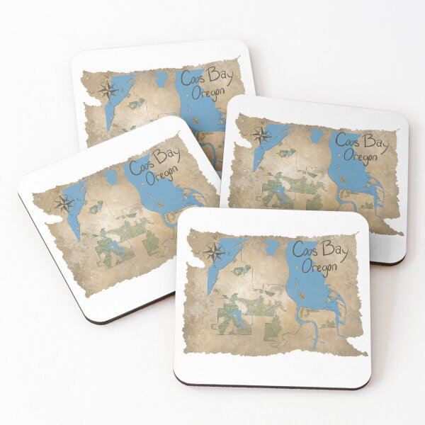 Item preview, Map of Coos Bay designed and sold by TheArtOfTreble.