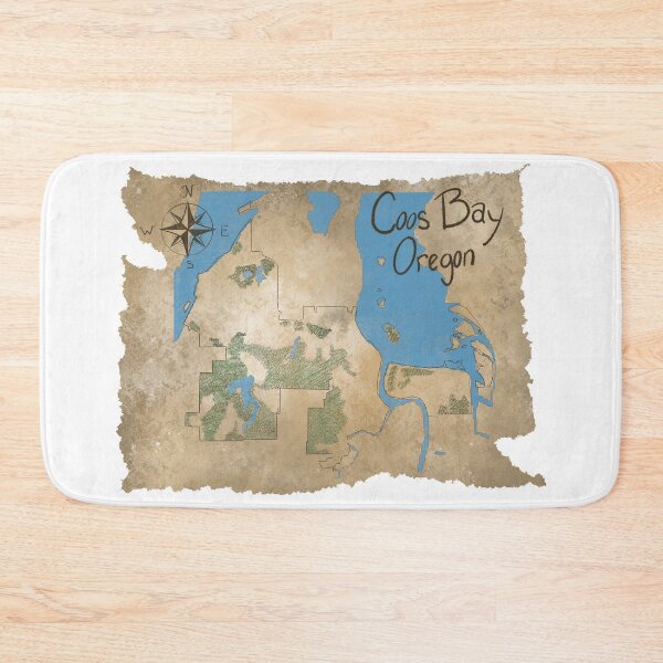 Item preview, Map of Coos Bay designed and sold by TheArtOfTreble.