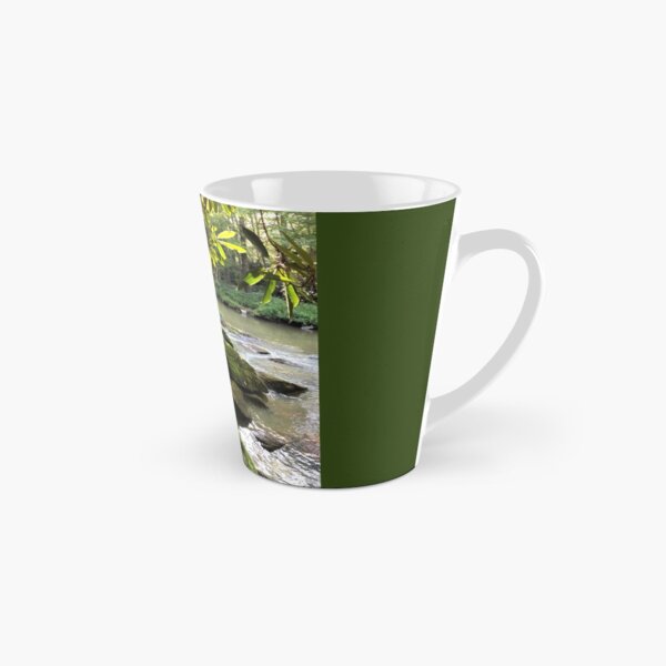 Gently Flowing River with Mossy Rocks Tall Mug
