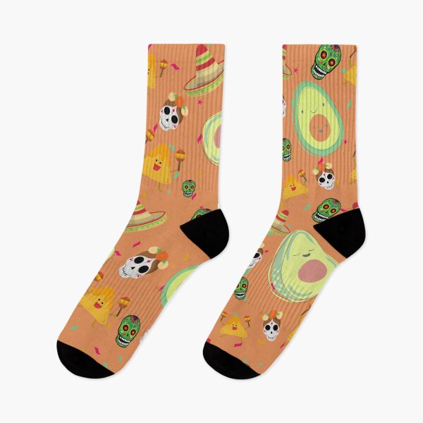 Item preview, Orange avocados nachos and sombreros pattern gift design designed and sold by Michael Schmidt.
