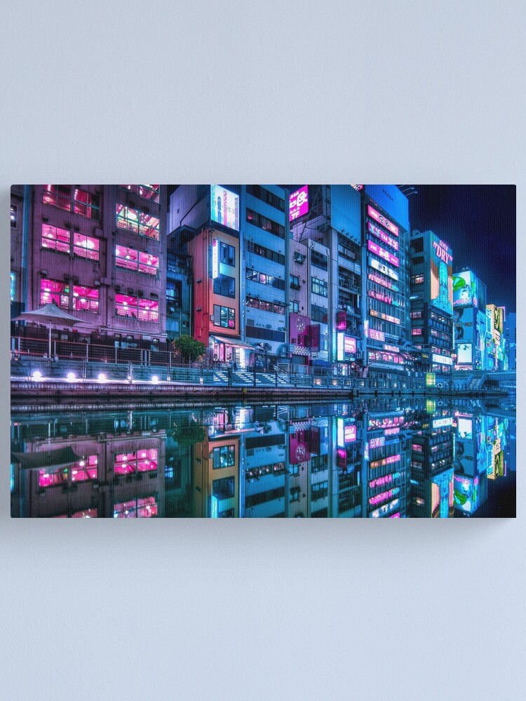 Thumbnail 2 of 3, Canvas Print, Osaka Dotonbori designed and sold by TokyoLuv.