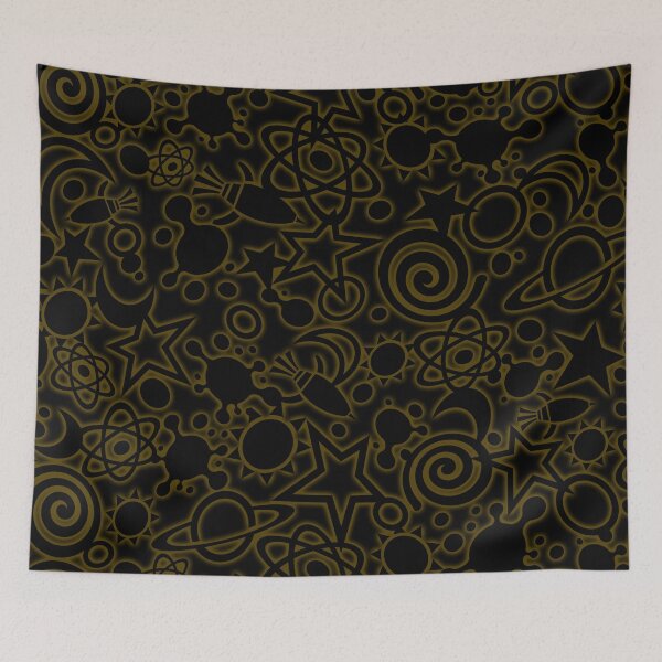 Item preview, Out Of This World Space Pattern - black yellow designed and sold by NotionDynamics.