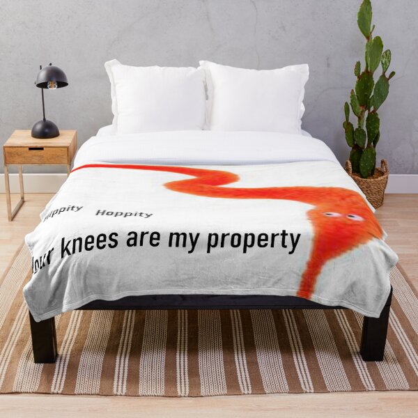 Worm Wants Knees Throw Blanket