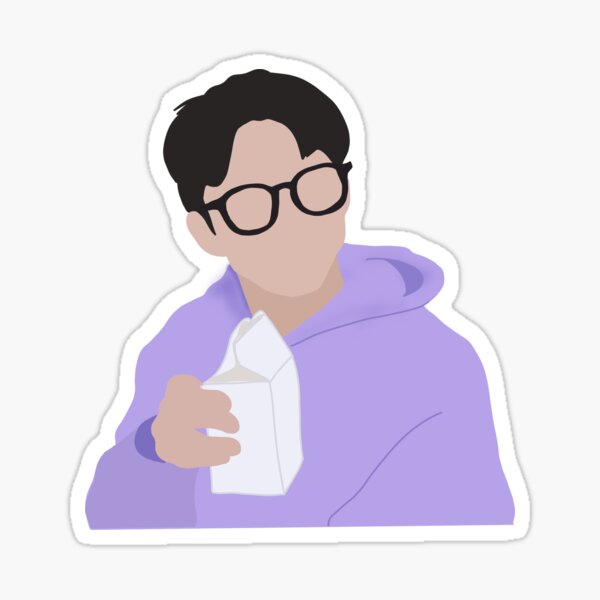 The Boyz Q Drinking Milk Sticker By Mumuswiss Redbubble