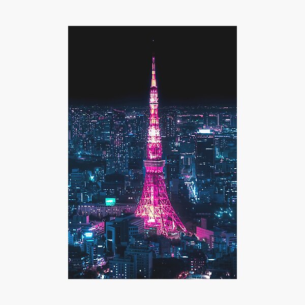Item preview, Tokyo Tower at night Vertical designed and sold by TokyoLuv.