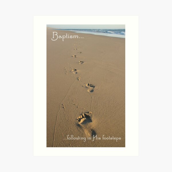 Footprints Baptism Card Art Print