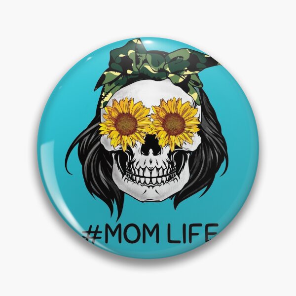 Item preview, Sugar Skull Mom life design with a headscarf gift idea for women designed and sold by BRtisticDesigns.