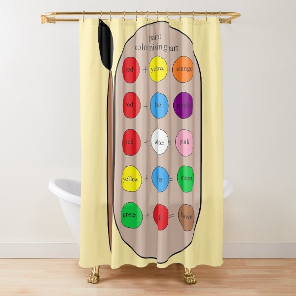 Paint Color Mixing Chart Shower Curtain