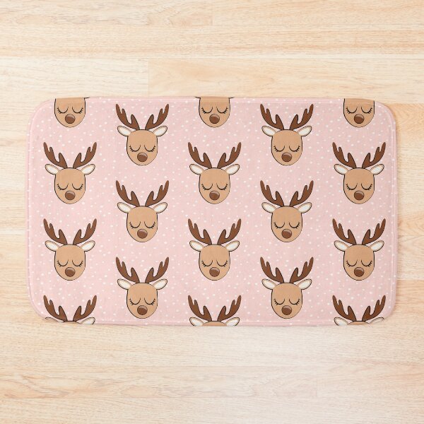 Item preview, cute reindeers on pink designed and sold by littlearrow.