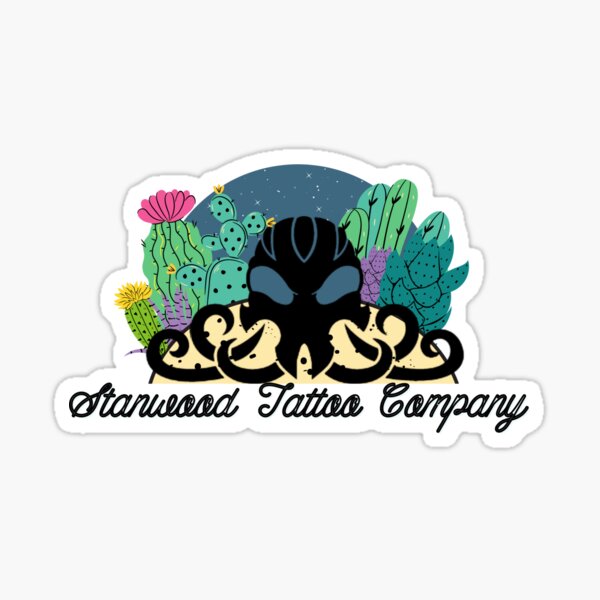 STC logo with succulents Sticker