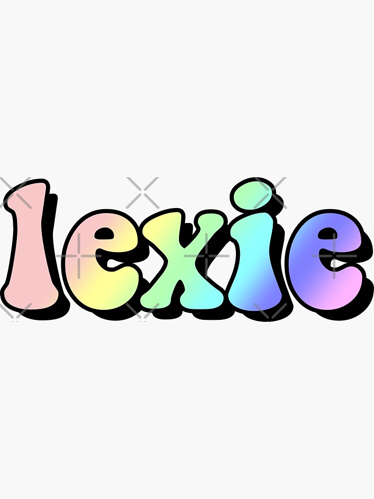 Aesthetic Rainbow Lexie Name Sticker By Star10008 Redbubble