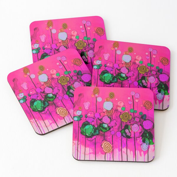 Item preview, Original Alcohol Ink Painting of Funky Lollipops - Pink designed and sold by RedRoofStudio.