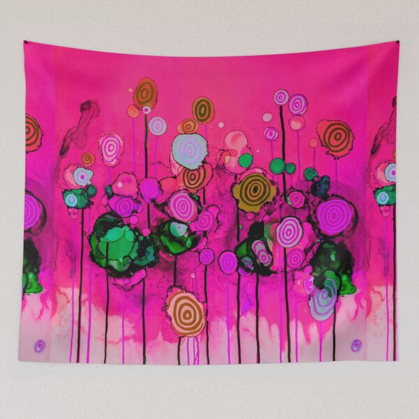 Item preview, Original Alcohol Ink Painting of Funky Lollipops - Pink designed and sold by RedRoofStudio.